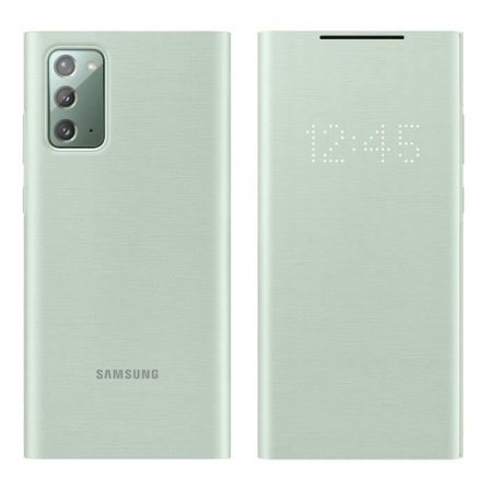 Fodral - Samsung - Galaxy Note 20 - Led View Cover - Grön - Semihårt - Taktile
