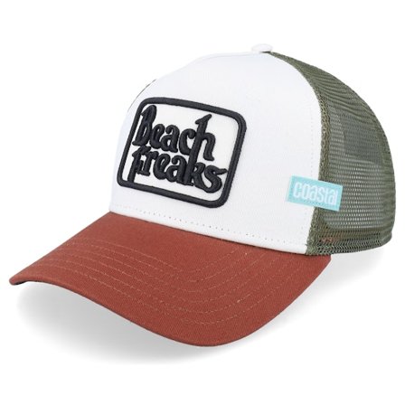 Coastal - Weiss trucker Cap - Hft Beach Freaks Brown/White/Wine A-Frame Trucker @ Hatstore