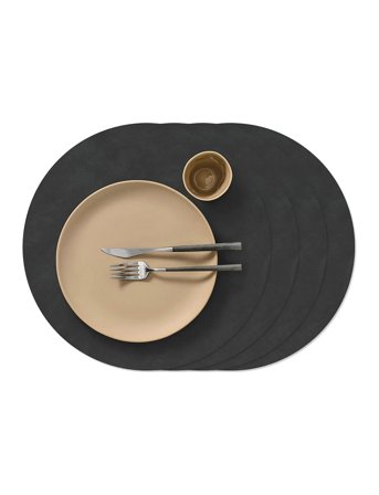 LIND DNA 4-Set Dækkeserviet Circle L Nupo - Beige - D:38CM