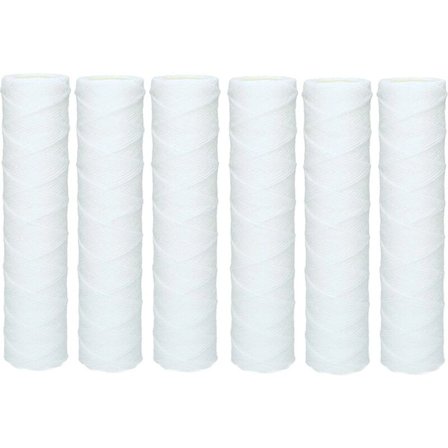 6x Sårsedimentpatron til omvendt osmose, polforsynet vand og partikelfiltrering