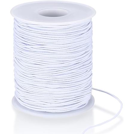 Elastisk snor, 1 mm x 50 m elastisk nylon snortråd, håndverkssnor, rull med elastisk snortråd for armbånd, DIY-håndverk, halskjeder, 