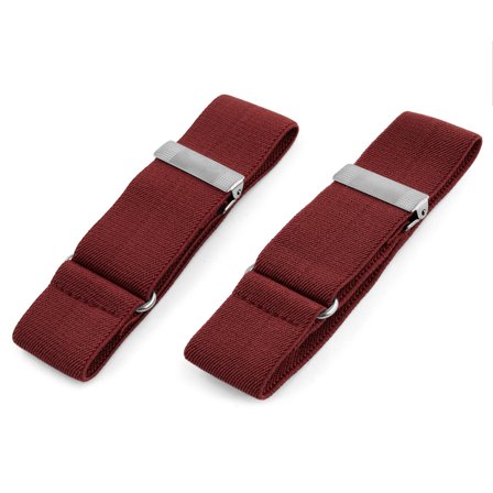 Brazaletes para camisa anchos burdeos para hombres - Brazaletes para camisa