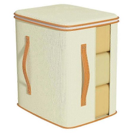 Eksklusiv 45 x 35 x 50 cm opbevaringspose til tøj med vindue, synlig dyneorganisator, beholder FUV