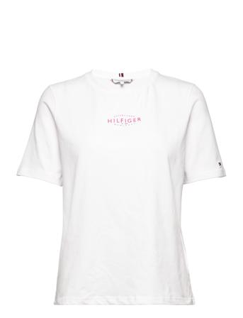 Reg New Branded Ess C-Nk Ss T-shirts & Tops Short-sleeved Hvit Tommy Hilfiger