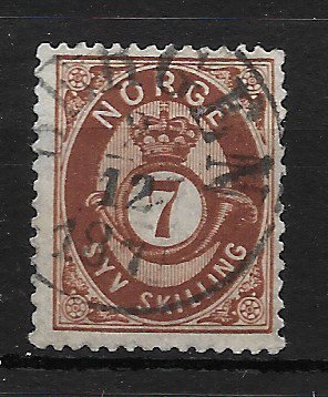 Norge 1872 - AFA 21 - Stemplet