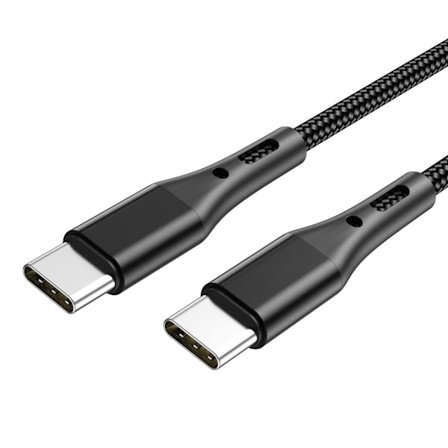 USB C till USB C-kabel, 60 W snabbladdningssladd QC3.0 & PD 2-i-1 USB C till Type C-laddarsladd för mobiltelefon