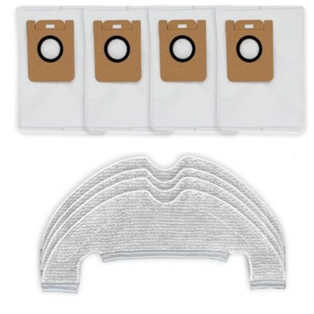 Tilbehørssæt reservedele til Dreame D10 Plus RLS3D robotstøvsugere, 4 mopper, 4 V