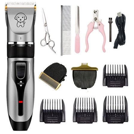 Profesjonell Hundefrisør Trådløs Elektrisk Lang Tykk Hår Hundefrisør Grooming Kit Hundefrisør for Hunder Katt Kjæledyr -Sett av