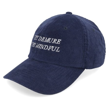 Scenes - Modrá unconstructed Kšiltovka - Very Demure Very Mindful Corduroy Navy Dad Cap @ Hatstore