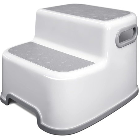 Barnpall Tvåsteg Halkfri Barn Stegpall Med Handtag Småbarn Booster Pall Lämplig För Barn Över 18 Månader (1-pack)
