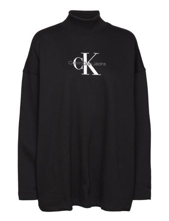 Archival Monologo Mock Neck Turtleneck Polotröja Svart Calvin Klein Jeans