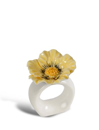 Byon Napkin Ring Poppy 2Pcs/Set - Beige - ONE SIZE