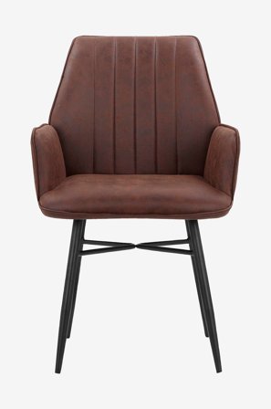 Loft24 - Ruokailutuoli käsinojilla ANZO, 2-osainen paketti - Ruskea - Käsinojalliset tuolit - - Homeroom