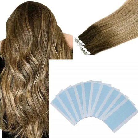 Dobbeltklæbende tape til extensions/parykker 10 ark 240 klistermærker