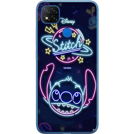 Xiaomi Redmi 9C Gjennomsiktig deksel Stitch Neon