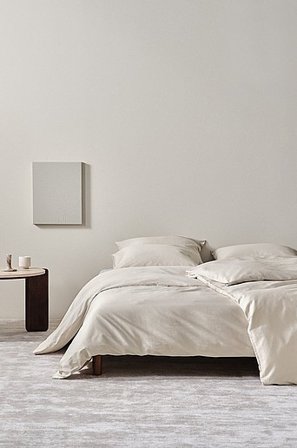 Jotex - Satin Påslakanset i Satin Enkelsäng Ekologisk Beige ZACK - Köp Enkelsäng hos Jotex