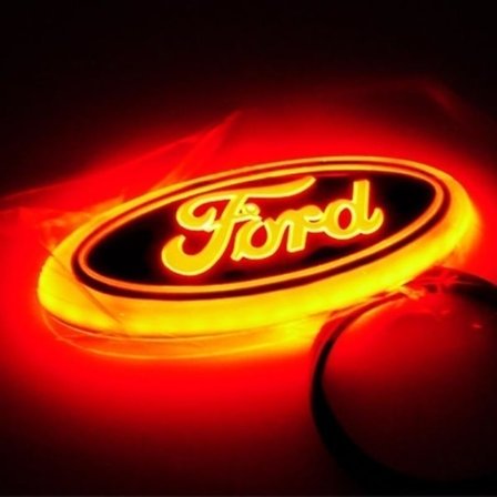 4D LED-logolys til Ford, for og bag Hvid