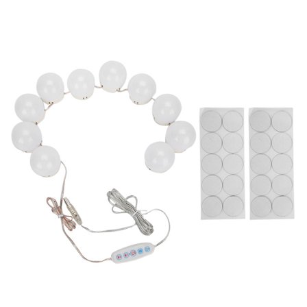 10 stk. Farverige LED-lyspærer til makeup-spejl, pære til bryllupsfest