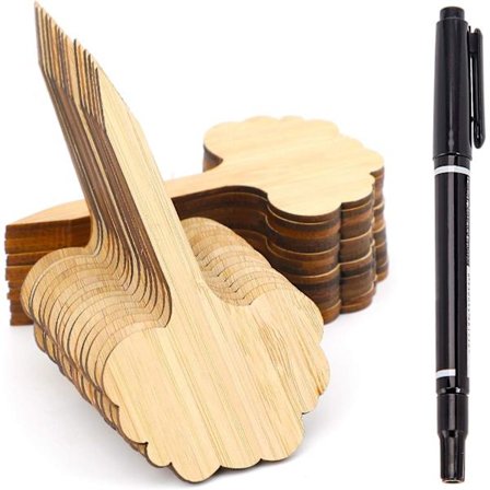 30 stk. Bambus Planteetiketter Skilt Grøn Trætype Plantemarkører Haveetiket Kompatibel med Havekrukker Grøntsager (39 X 24 tommer)