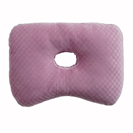 Ergonomisk konturpude til sidesovere med hul til lindring af øresmerter, vaskbar lilla bomulds-polyesterpude, justerbar CNH-ørebeskyttelse