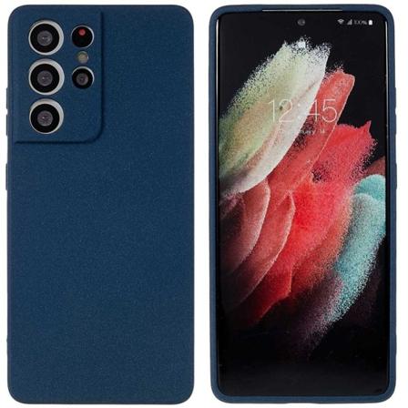 Matt Samsung Galaxy S21 Ultra 5G TPU-skal - Mörkblå Blå