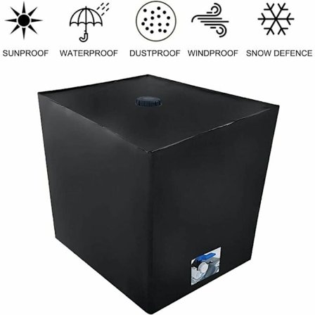 Vattentanklock, Lock för 1000 L IBC-tank, Damm-UV-Regnskydd (116 x 100 x 120 cm)