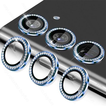 9D Diamant Kameralinsskydd Ring Skyddsfilm För Samsung Galaxy S25 S24 S23 S22 Ultra 5G S25 Plus S24 FE S23 Härdat Glas