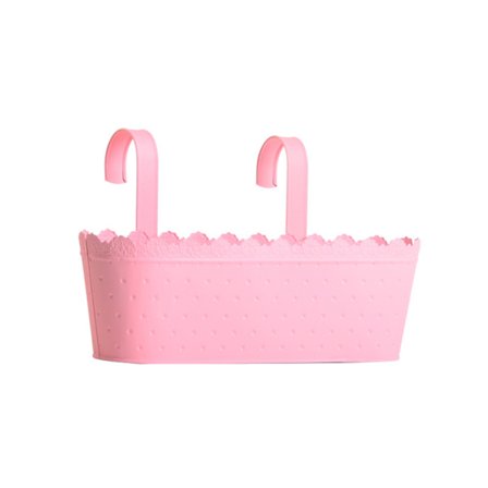 Dobbel kroker Plate Blomsterpotte Dekorative hengende blomsterpotter Jernhengende plantekar for balkong hage