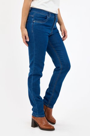 JENSEN - Joyce Jeans - Medium Blå - Curve fit / Lige ben