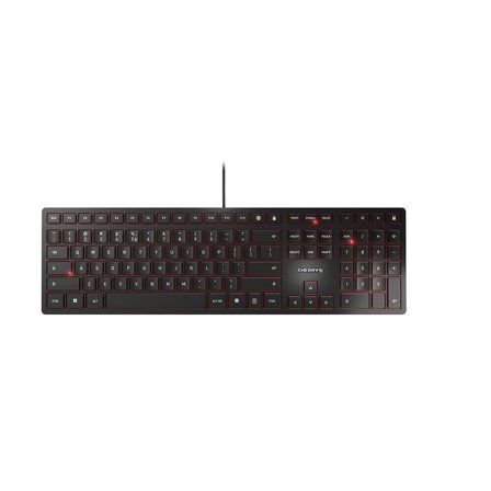 Cherry KC 6000 SLIM - tastatur - Engelsk - svart Inn-enhet