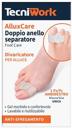 Allux Care Separatore e Divaricatore per Alluce a Doppio Anello