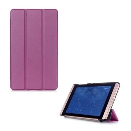 Hamundarson Huawei MediaPad M2 8 Kolmesti Taittuva Nahkakotelo - Violetti Purple