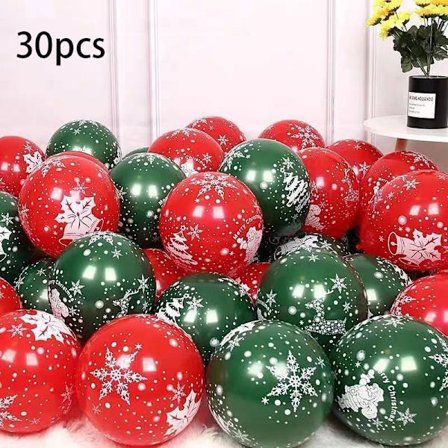 50-pack Julballonger Partydekoration Ballonger Juldekoration Bollar Scenarrangemang Ballonger