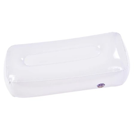 /EA/Bärbar hopfällbar sittdyna Uppblåsbar tjock sits för utomhuscampingfiske Vit