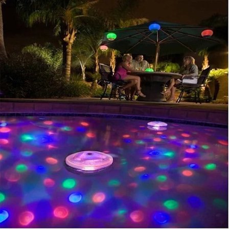 Flydende Undervands LED Glow Disco Lysshow til Pool Spa Lampe_QF