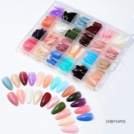 Xox-24 Väriä Mattapintaiset Painettavat Kynnet, Tekokynnet, Akryyliset Tekokynnet, Neliönmuotoiset Lyhyet Painettavat Kynnet, Pienet Kynnenpäät Pinky 