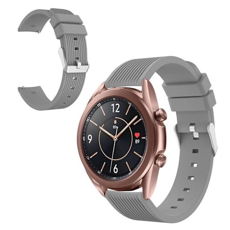 Samsung Galaxy Watch 3 (41mm) pinstriped silikon klockarmband - grå
