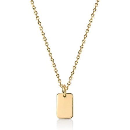 14K forgyldt hundetegn halskæde - personligt vedhæng