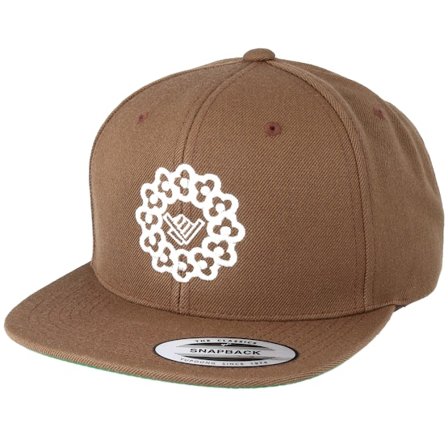 Xaka - Bruin snapback Cap - Necklace Light Brown Snapback @ Hatstore