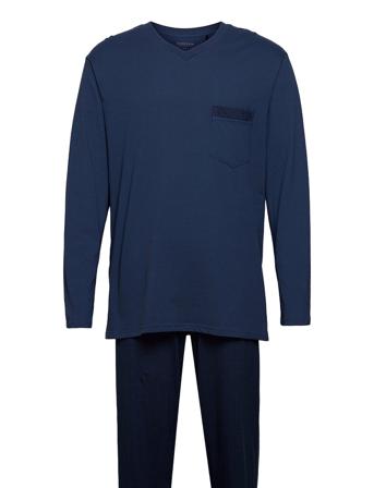Pyjama Long Blue Schiesser