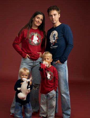 MUMIN Vinterkrans Tröja - Red - 86/92