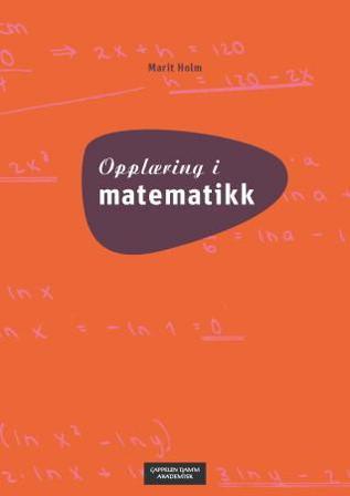 Opplæring i matematikk - Bok av Marit Holm - Paperback