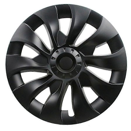 Hjulkapsel 18 tommer, Navkapsel fuld til Tesla Model 3 - Mat Sort (Venstre)