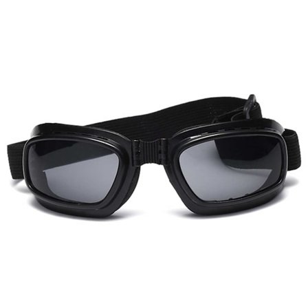 Motorsykkelbriller retro mc svart