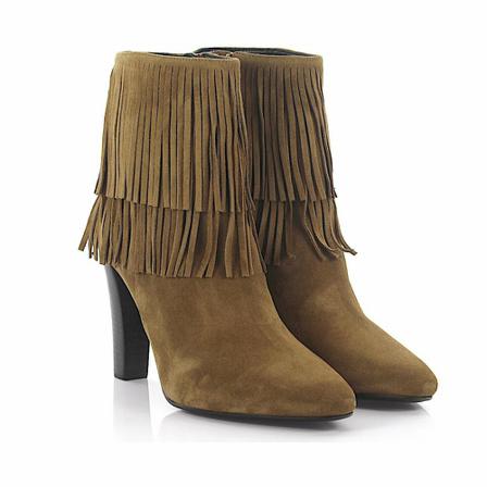 Saint Laurent, Ankle Boots Beige, Dames, Maat:37 EU