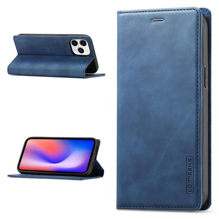 LC.Imeeke läder iPhone 13 Pro fodral - Blå