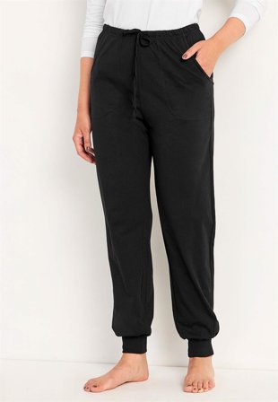 Cellbes of Sweden - Træningsbukser med ribkant i sort til damer i størrelse 58/60