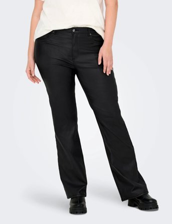 ONLY Carmakoma Carblush Mid Flared Coated Pnt Noos - Black - 54 x 32