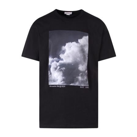 Alexander McQueen, Men; T-Shirt 704968Qtz 03 Czarny, Mężczyzna, Rozmiar: S