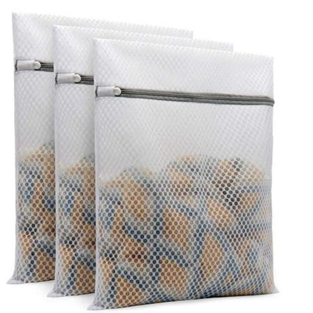 3-pak Vaskepose/Rejsepose - Vaskenet til vaskemaskine og tørretumbler